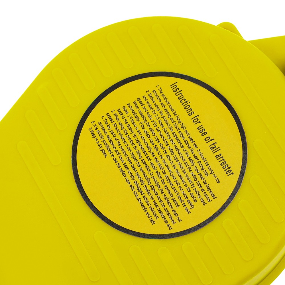 Self-Retractable Fall Arrester Yellow Fall Arrest Protector Fall Protection Gear