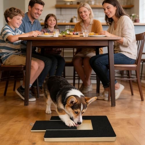 Dog Scratch Board with Treat Box | Calming Nail Trim Pad | Wood Stress Free Dog