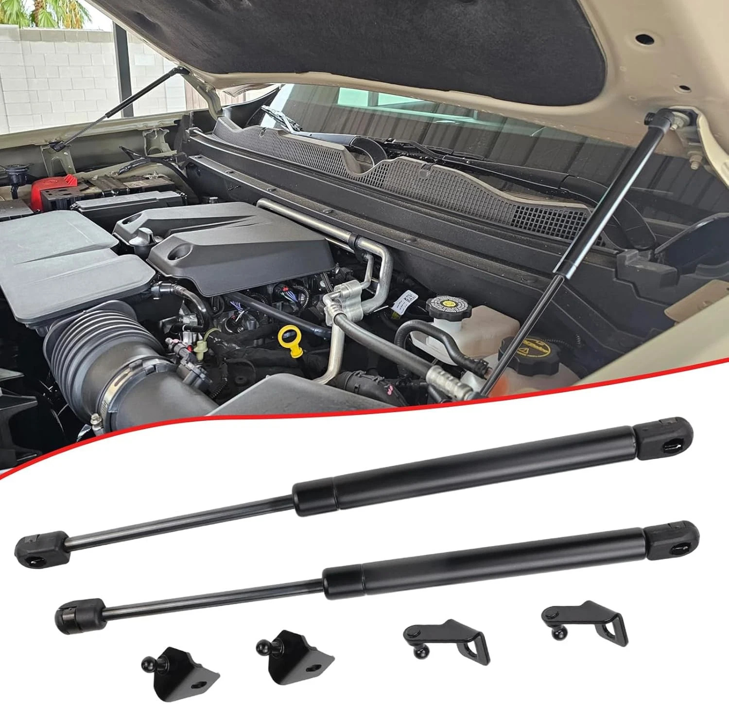 Hood Strut Lift Support Assist Kit Compatible with Chevy Colorado GMC Canyon