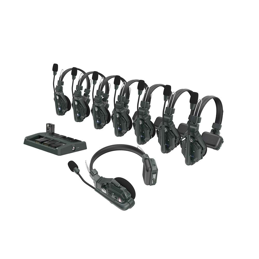 Hollyland HL-SOLIDCOM-C1-8S Full Duplex Wireless Intercom System with 8 headsets
