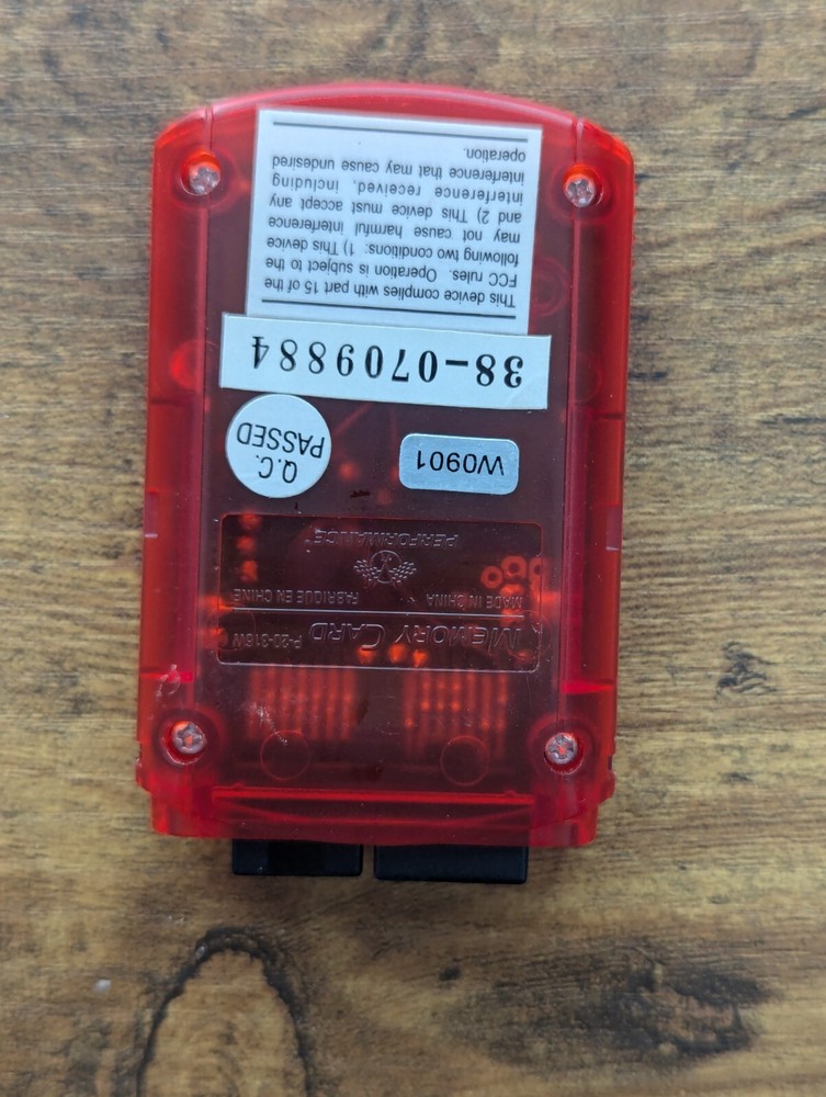 Performance Memory Card For Sega Dreamcast Controller, # (P-20-316W) Tested