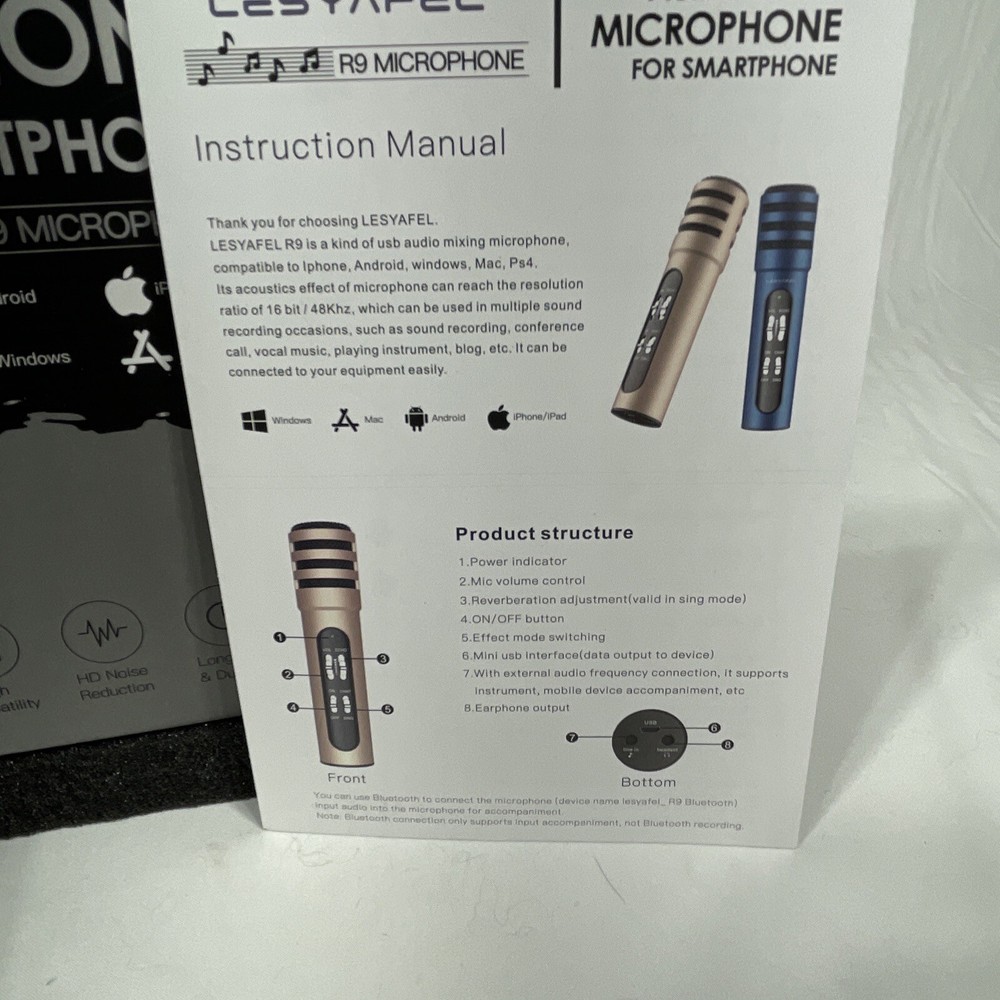 Audio Mixer Recording Microphone for iPhone,Android,PS4,Mac and Windows