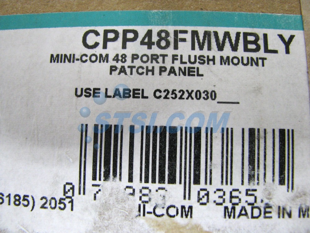 Panduit CPP48FMWBLY 48-Port Flush Mount Patch Panel ~STSI