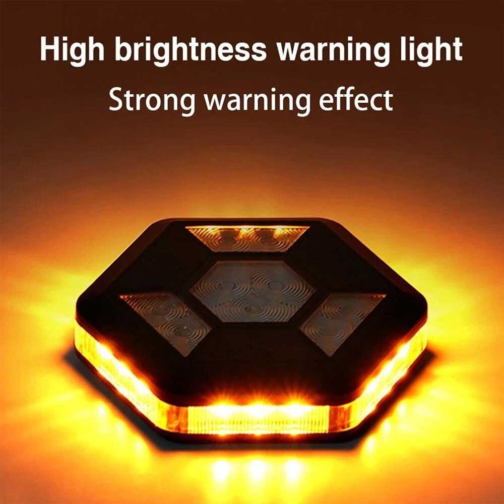 360° Rotating LED Magnetic Car Warning Light - Flashing