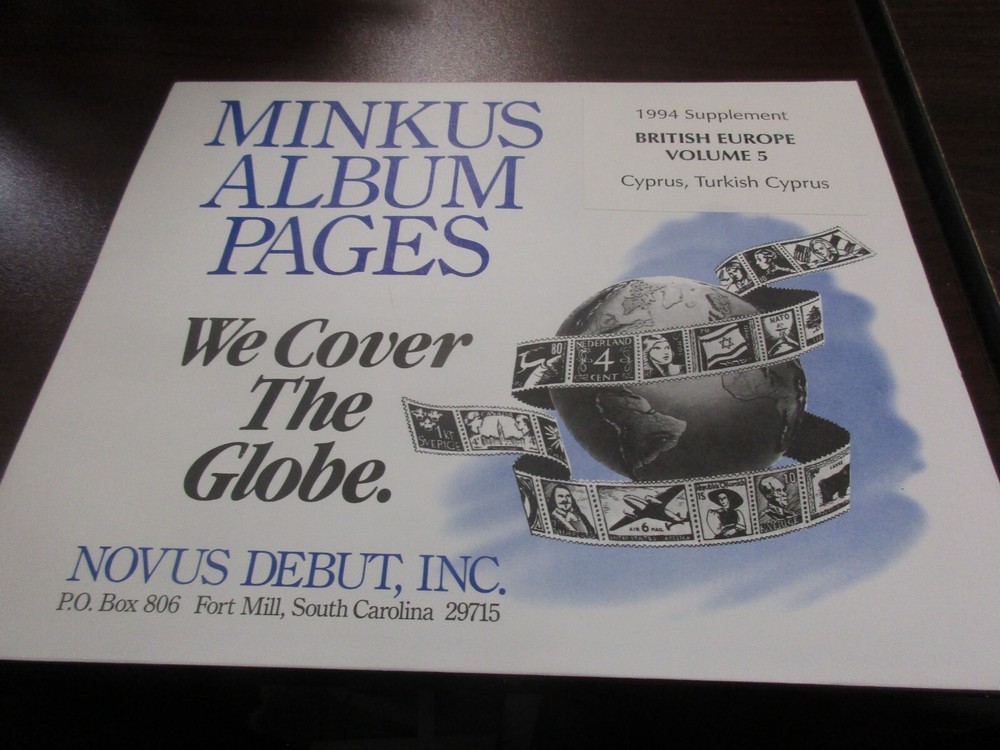"MINKUS" 1994 SUPPLEMENT BRITISH EUROPE VOLUME 5   W/FREE SHIPPING!!!