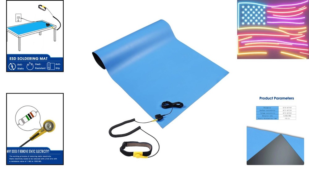 Anti Static Mat for Pc ESD Mat: 17"X25" Soldering Table Mat Kit Computer Elec...
