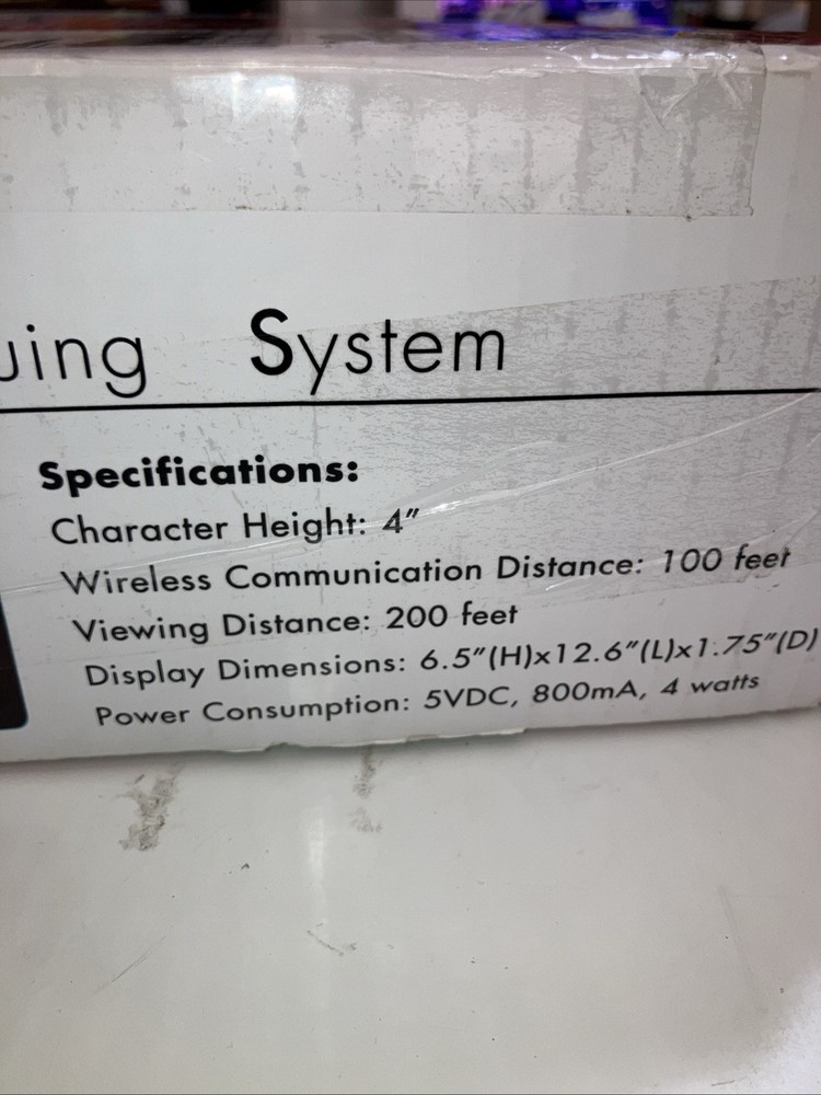 Wireless Take A Number Display Digi-Q Wireless Queuing System 4”Display “Works”