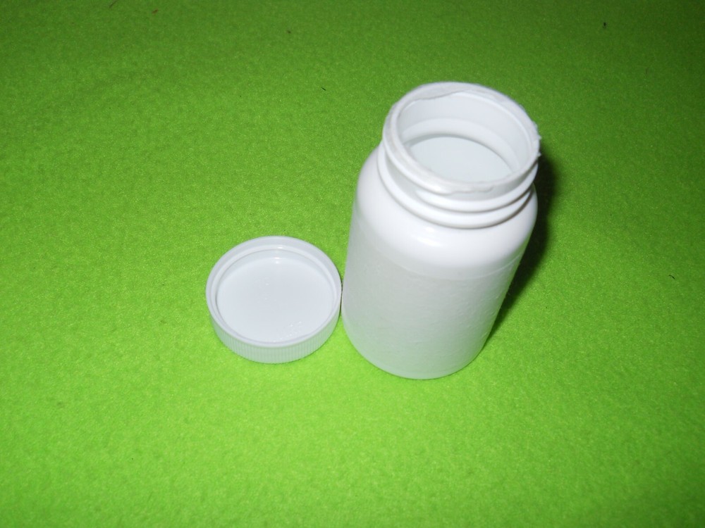 * Lot 12 Empty Used White 3" Plastic Bottles - Craft Beads Storage .