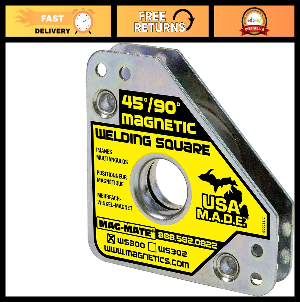 Compact Magnetic Welding Square - 55 lb Capacity, Adjustable Angle Tool, Durable