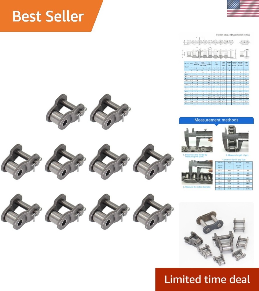 Durable 10PCS Offset Half Link Set - Carbon Steel for Enhanced Chain Performance
