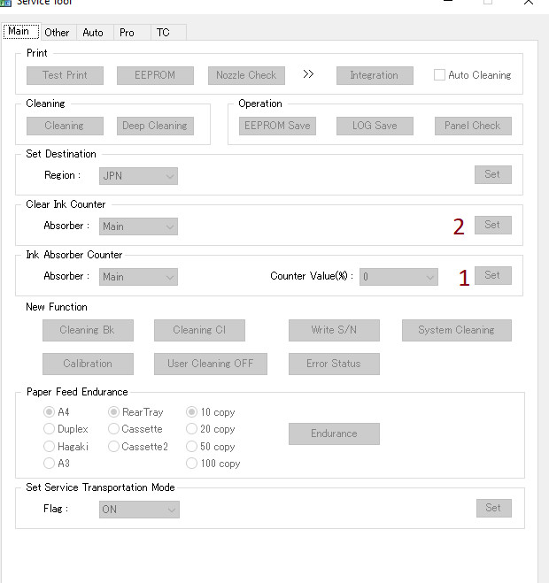 Reset Canon, Service tool canon v6000, E, G, IB, IP, IX, MB, MG, MX, TS, T