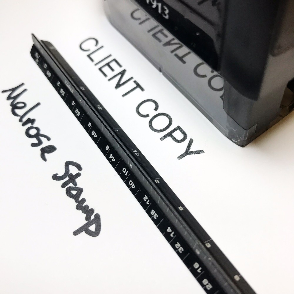 Client Copy Rubber Stamp Black Ink Self Inking Ideal 4913