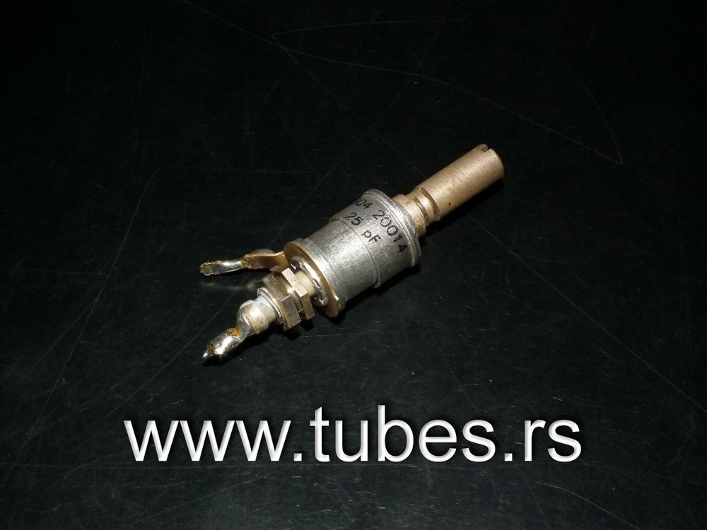 Three (3 pcs) variable capacitors 25pF Professional quality, chassis montage