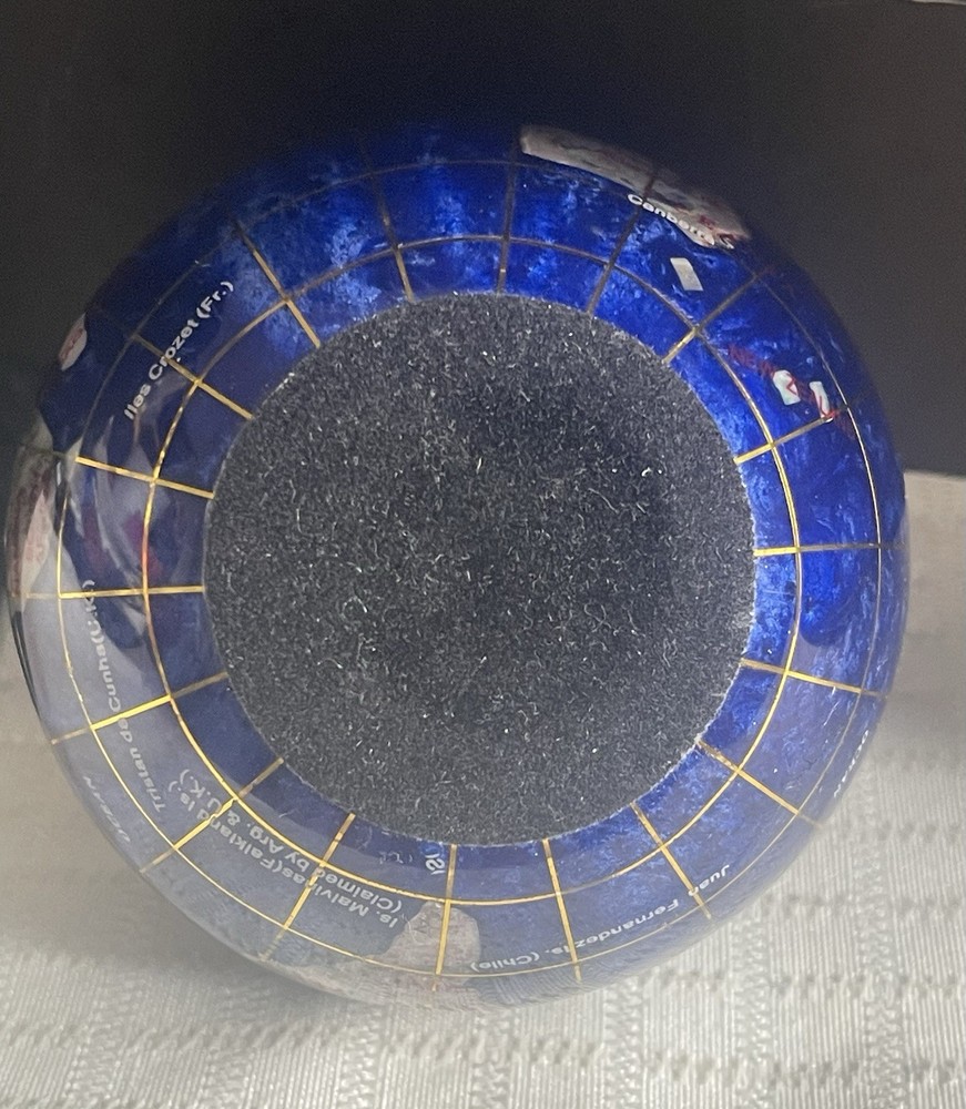 Gorgeous Multi Gemstone Globe Paper Weight Blue