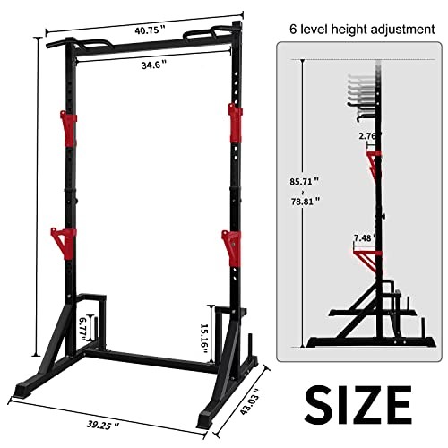 CANPA MULTIFUNCTION POWER RACK HEAVY CAPACITY ADJUSTABLE STAND - Scratch & Dent