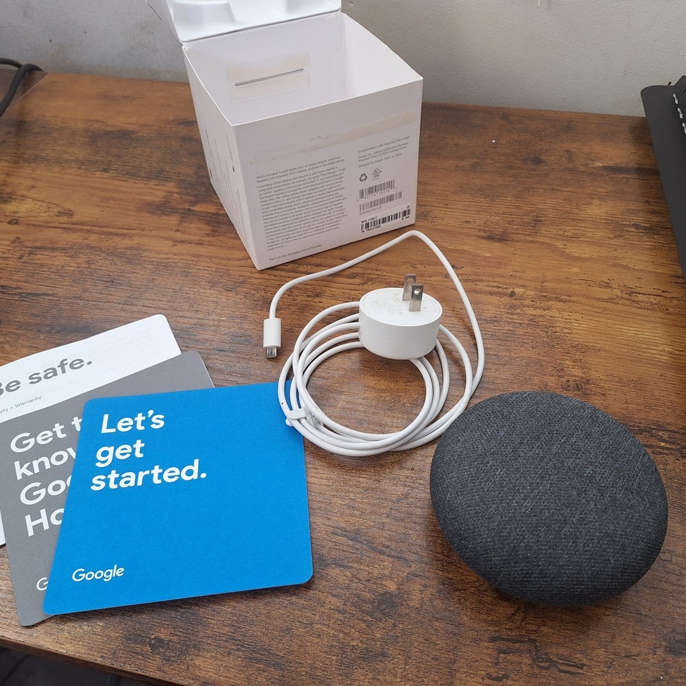 Google Home Mini Smart Assistant - Charcoal (GA00216-US) - G2, Second Generation