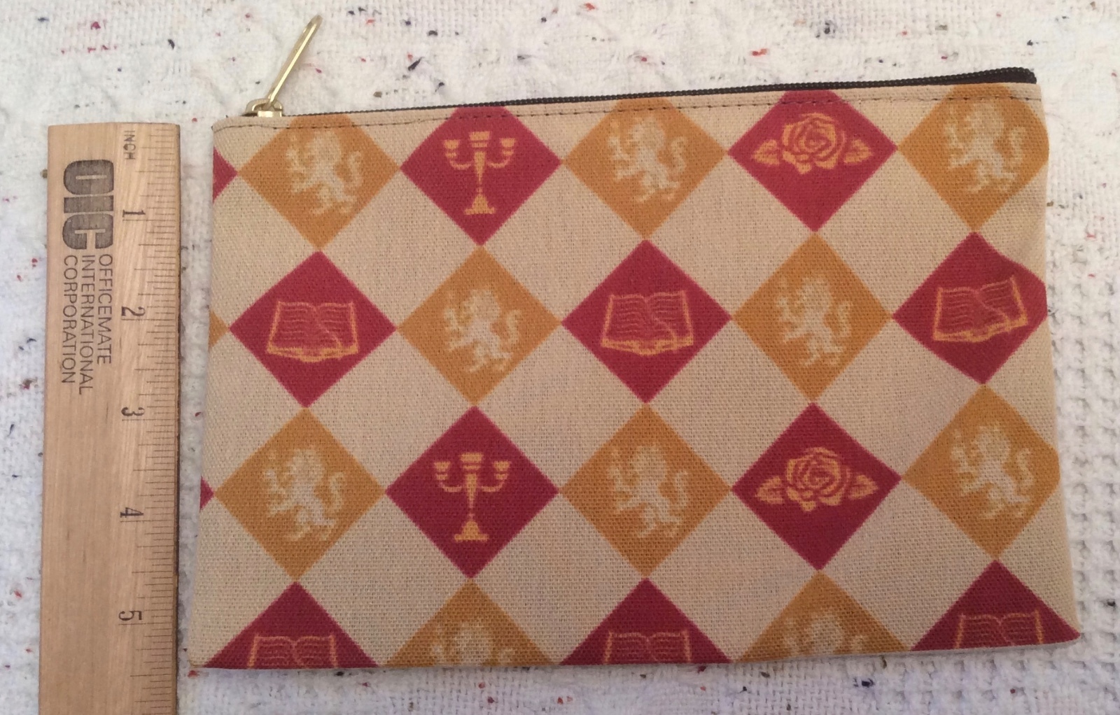 Disney Beauty & The Beast La Belle et La Bete Crest Tote + Zip Pouch Cream