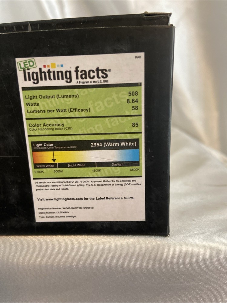 Rab Lighting 4” Dimmable LED Retrofit Warm 3000k