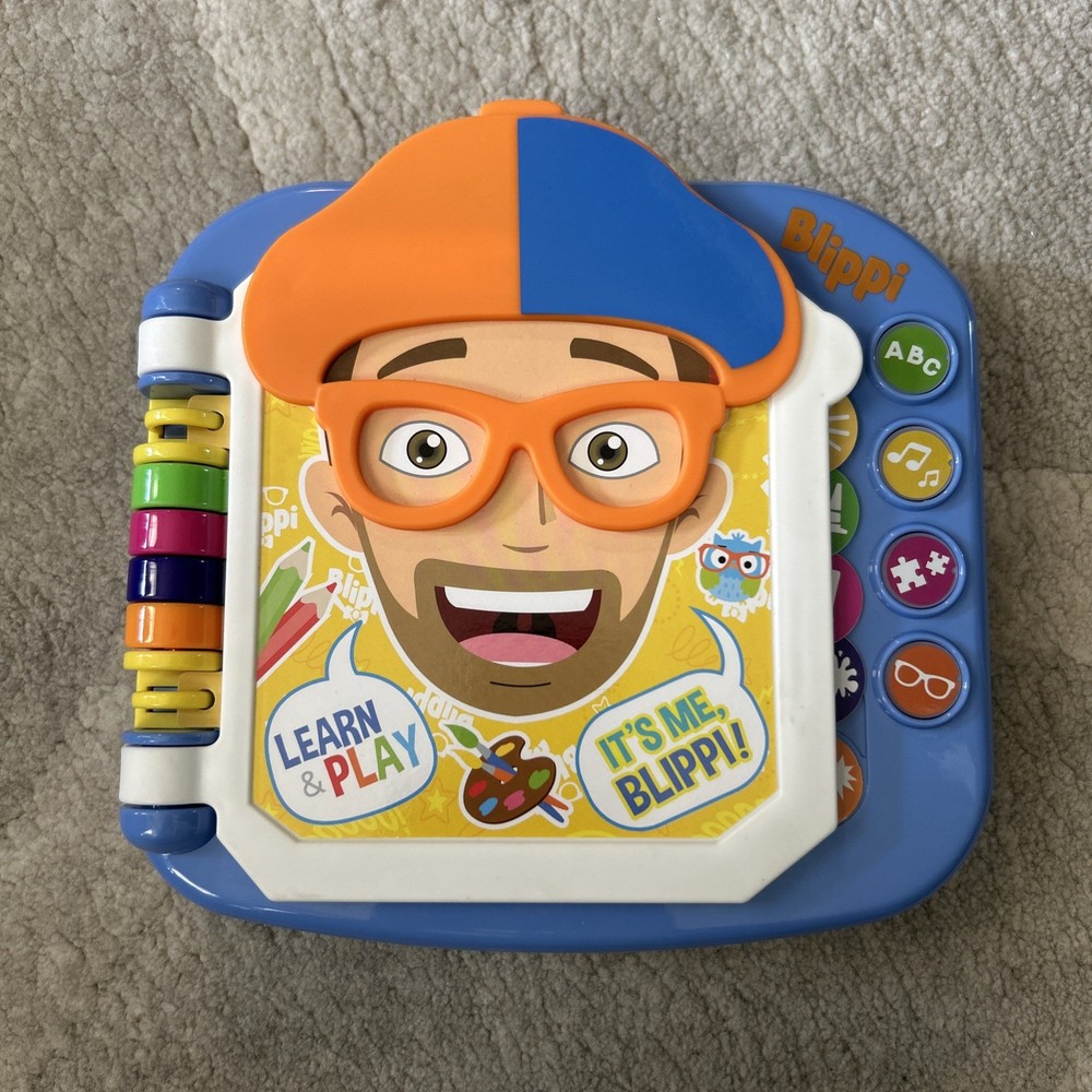 Blippi Learn & Play Word Book Interactive Light-Up Sounds Tested Works Moonbug