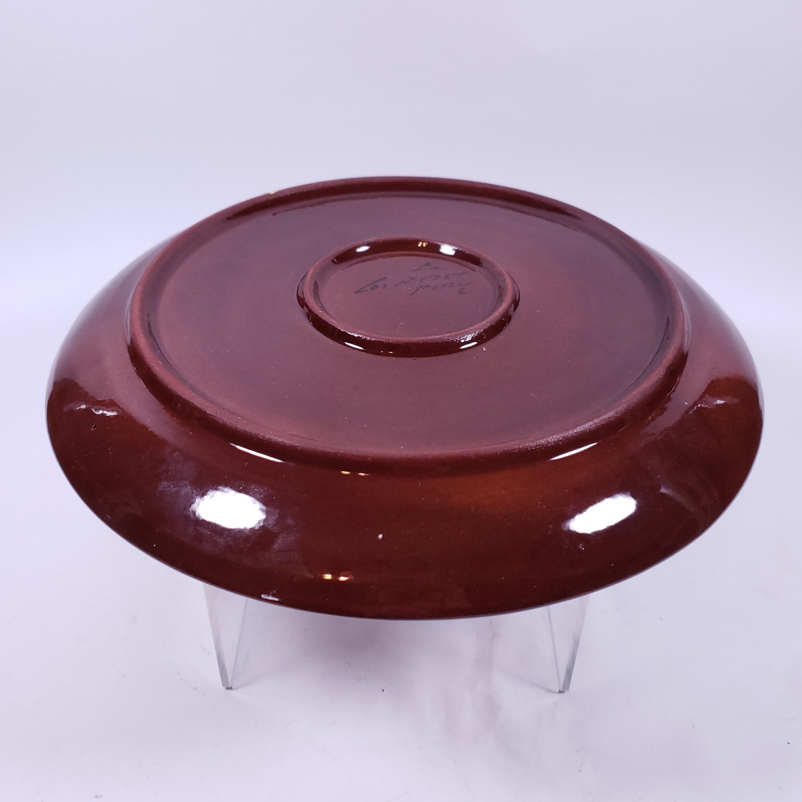 LOS REYES PERU Redware Llama Alpaca Folk Art Pottery Decorative PLATE SET