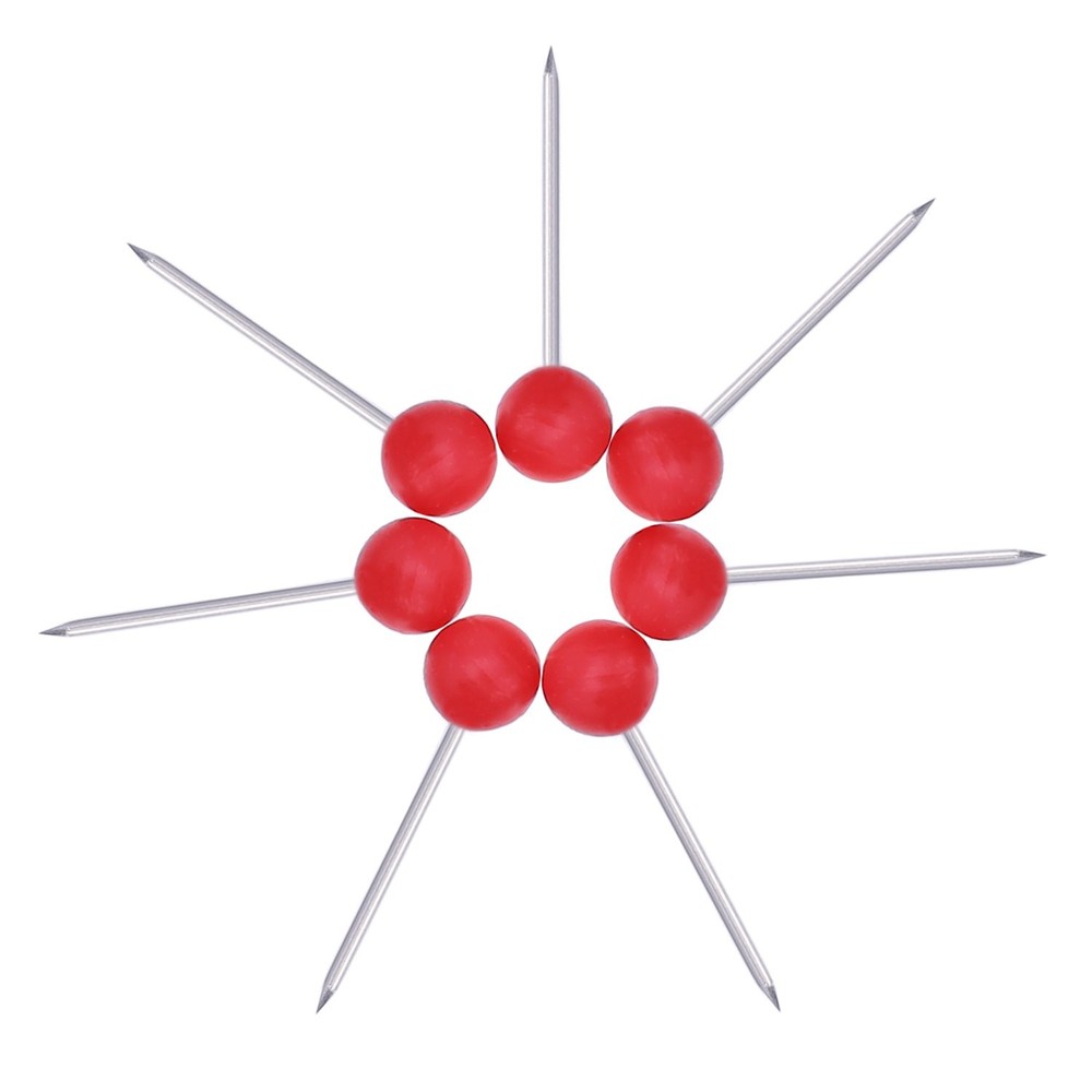 WILLBOND 500 Pack Map Push Pins Tacks Small Round Head 1/8 inch, Red