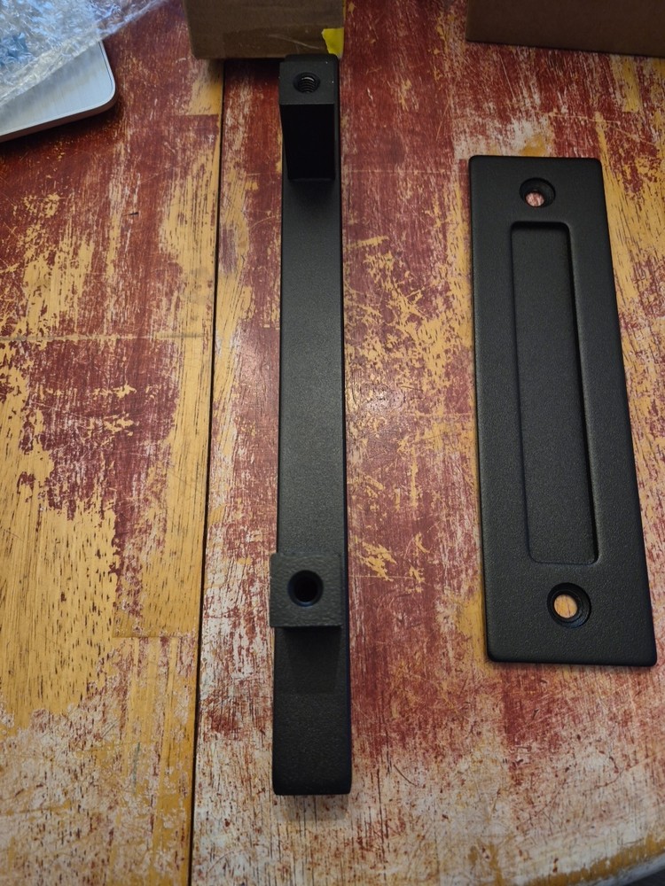 Reliabuilt 5217473 Square Pull and Flush Barn Door Handle Set