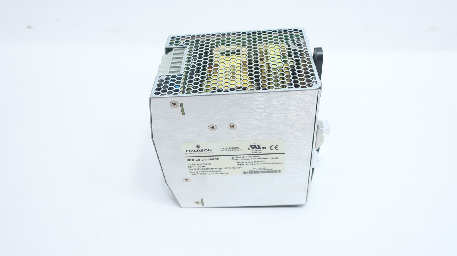 Emerson SDN 20-24-480CC Power Supply 20a 24v-dc 380-480v-ac