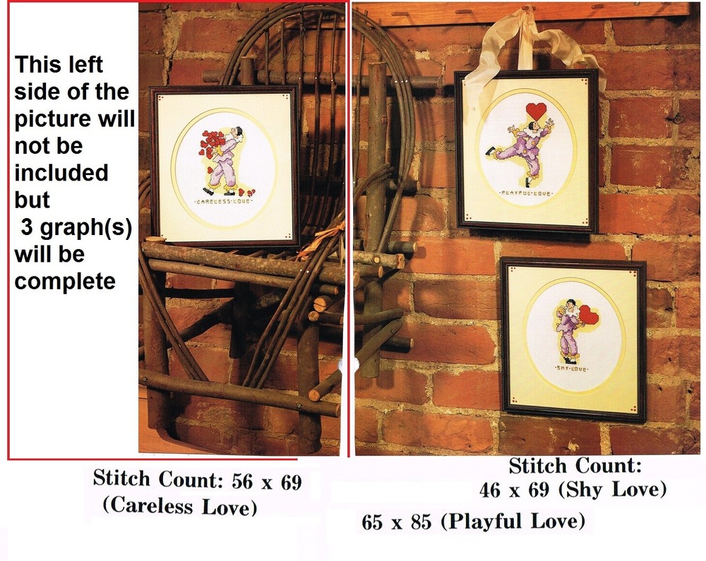 MIMES TRIO  CROSS STITCH  PATTERN ONLY