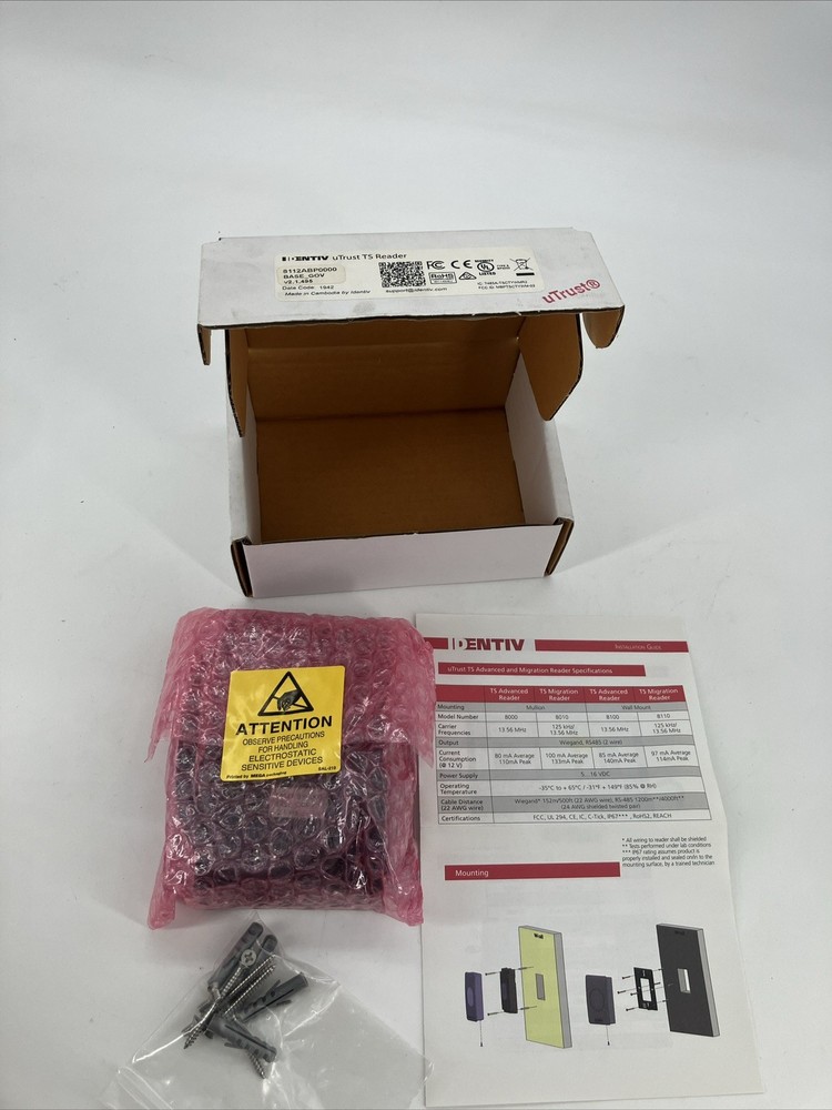 Identiv uTrust TS Migration Wall Switch Reader 8112ABP000 New Ships Fast