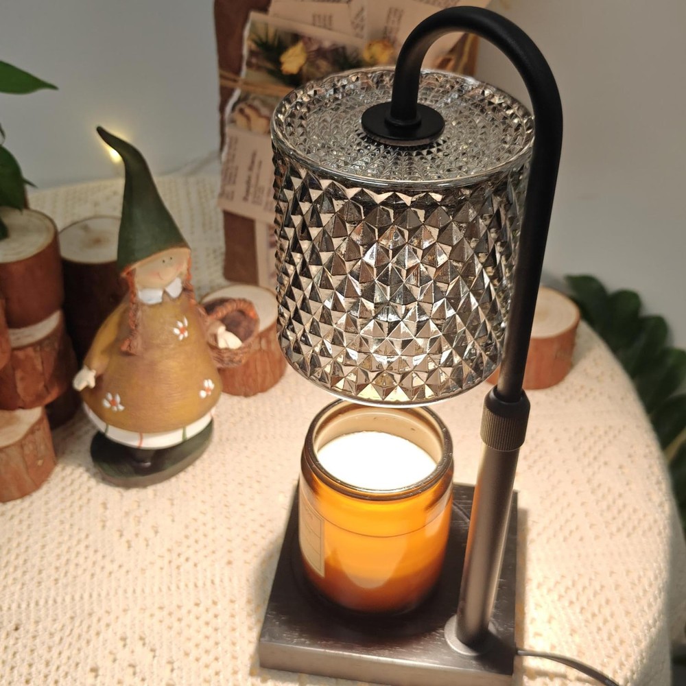 YAYIT Candle Warmer Lamp with Timer Dimmer Adjustable Height, Black