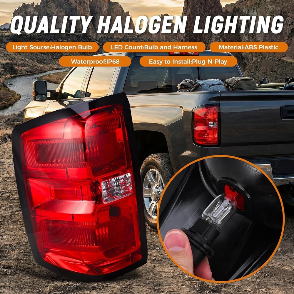 SHINEHOM Tail Light Assembly Compatible with 2014 2014-2019 Left Driver Side
