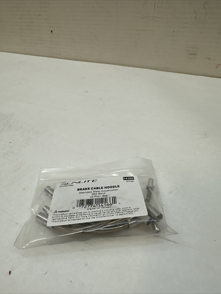 Sunlite V-Brake Cable Noodle 90Â° Silver 10PCS