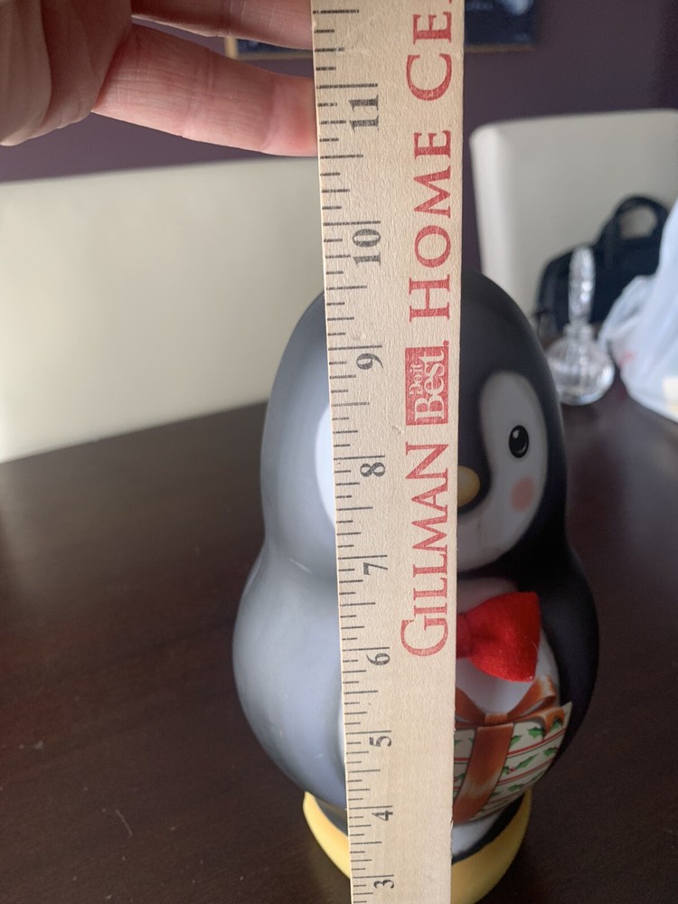 Penguin Christmas Tin 9" Tall