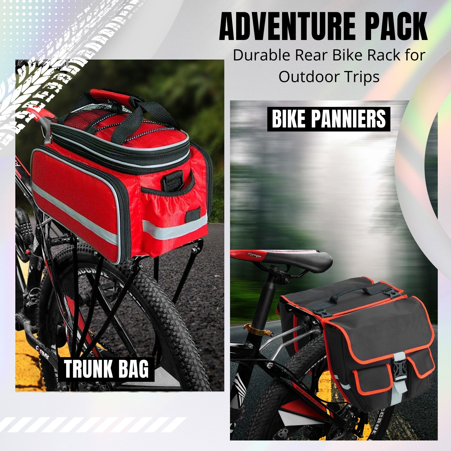 Bike Rear Rack Mount - Bicycle Back Seat Carrier Rack Aluminum for Road MTB Bike