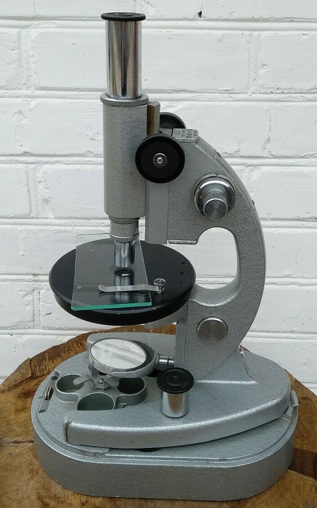 Vintage Microscope USSR With Box MBU-4 Soviet Medical Lab Mocroscope