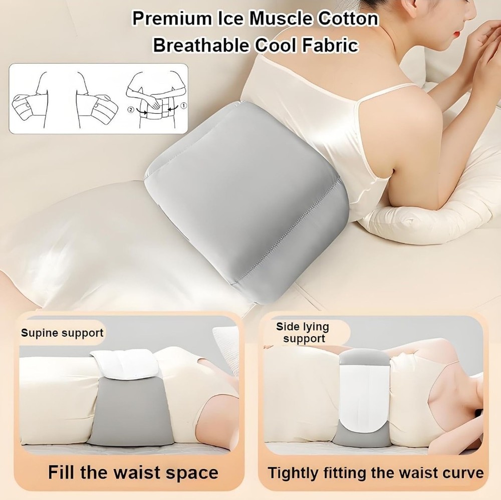 Night Align Support Pillow Adjustable Lumbar Support Cushion with Ergonomic...