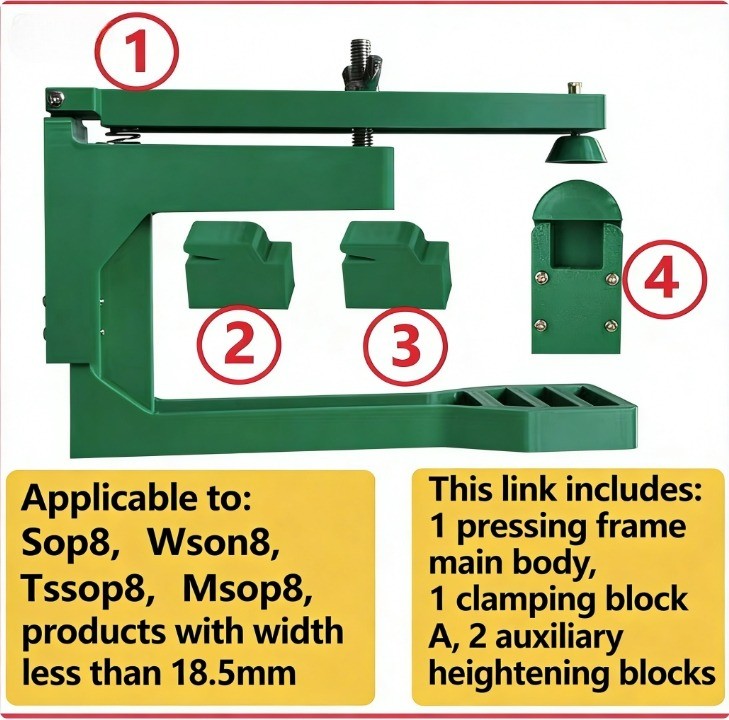 SOP8 WSON8 Pogo Pin Adapter for Flash EEPROM Chip Programmer Burning Cable