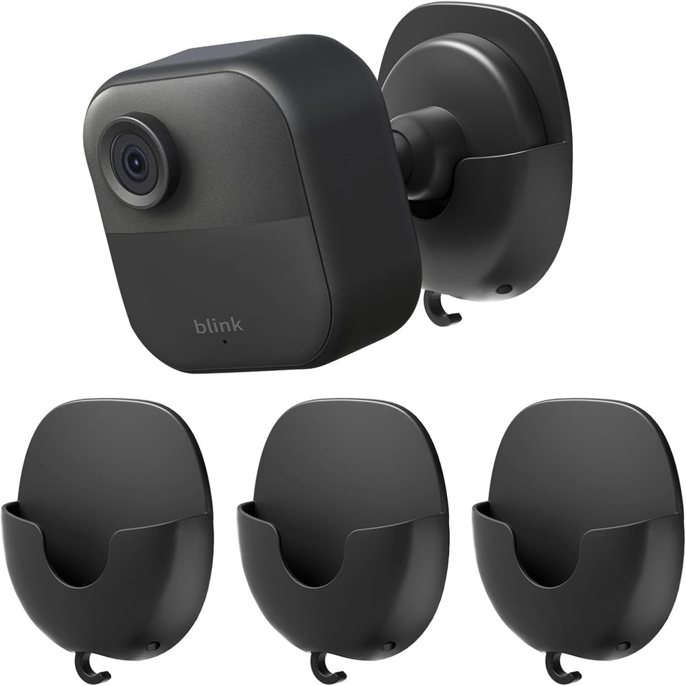 No Drill Blink Camera Mounts - 3-Pack Adhesive Wall Bracket for Flexible Angles