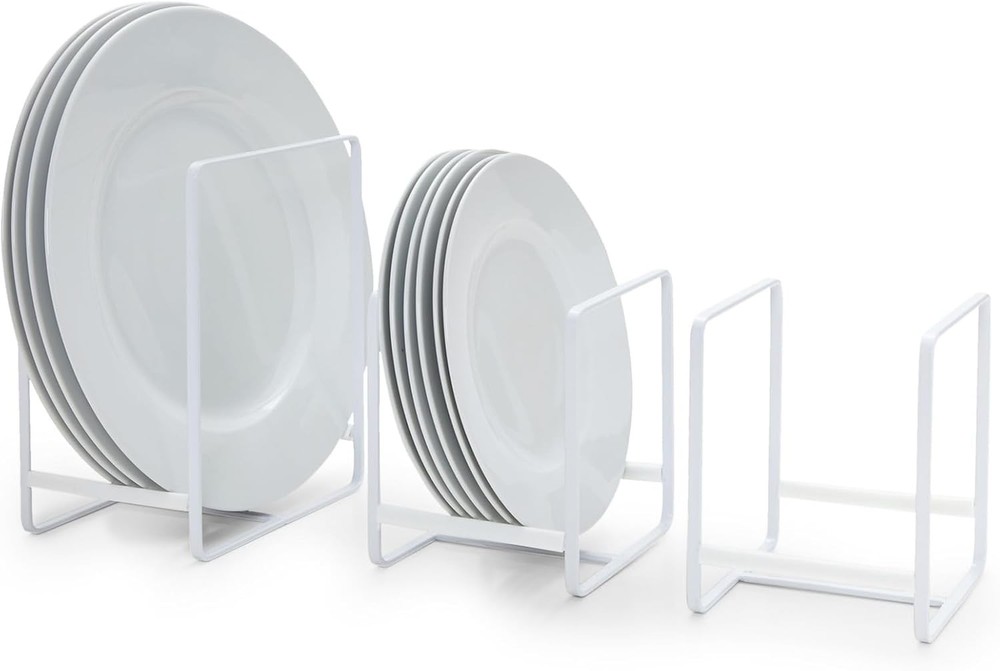 Plate Organizer - Space-Saving Cabinet Stora & Dish Stora Ra