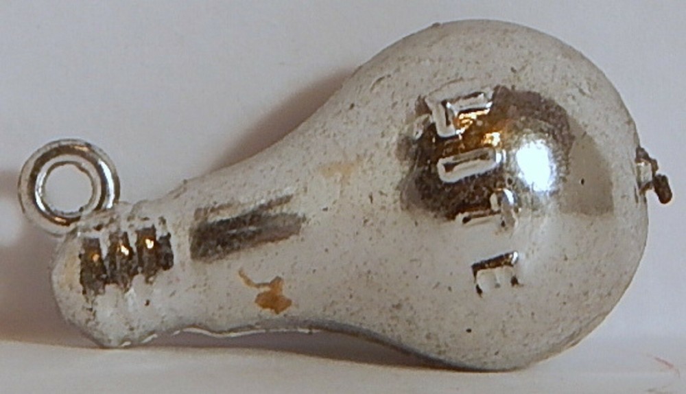 VINT SILVERED LIGHT BULB LITE NITE GUMBALL CHARM