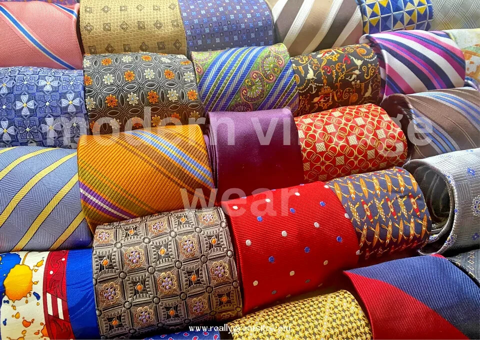 50 Pcs Neckties Lot Mix Wear Quilting Craft Cutter Multicolor Lots