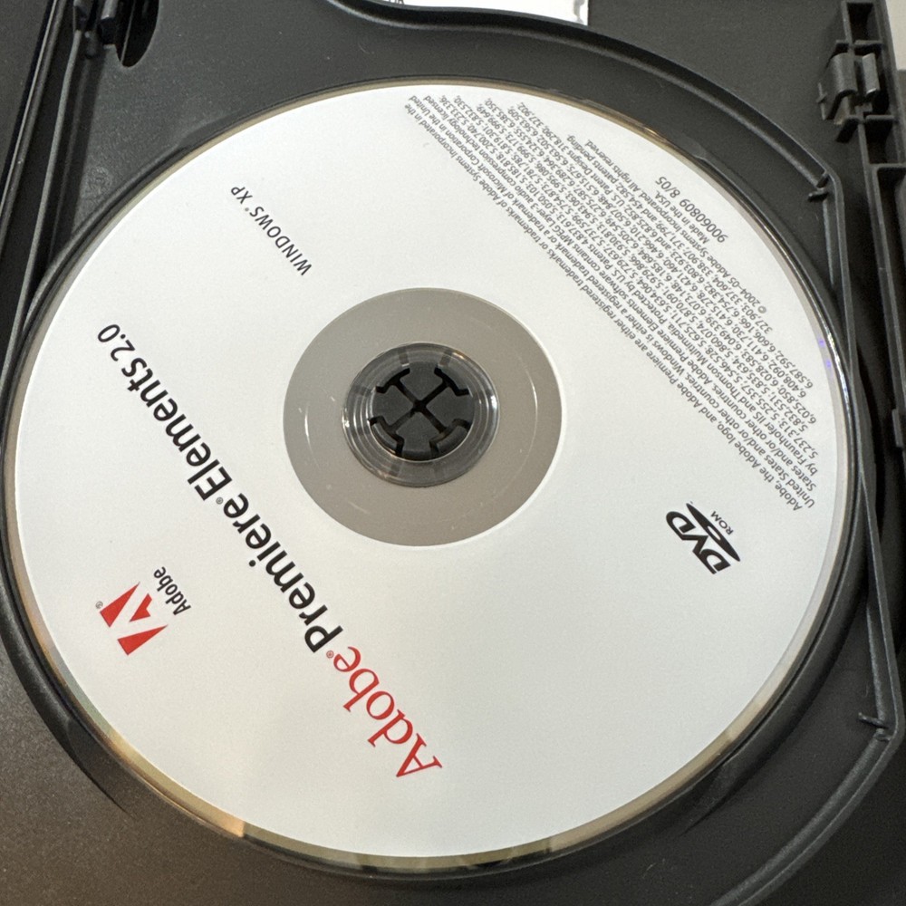 Photoshop Elements 4.0 AND Adobe Premier Elements 2.0 w Product Serial Key Code