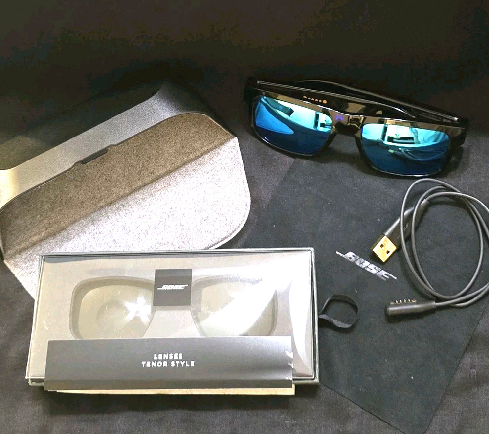 Bose Bluetooth Audio Sunglasses Frames Tenor Set Blue & Black Lenses Rectangular