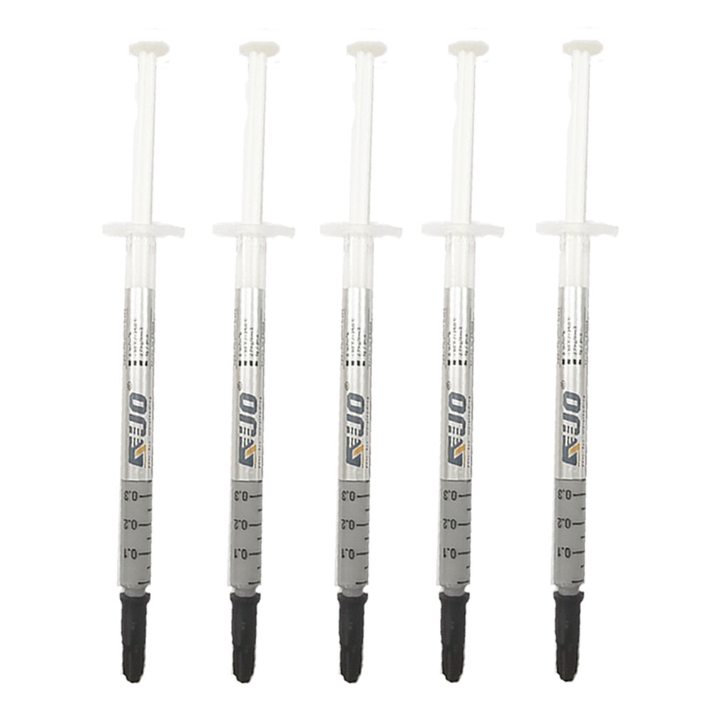 5pcs High Performance Gold Thermal Grease CPU Heatsink Compound Paste Syringe