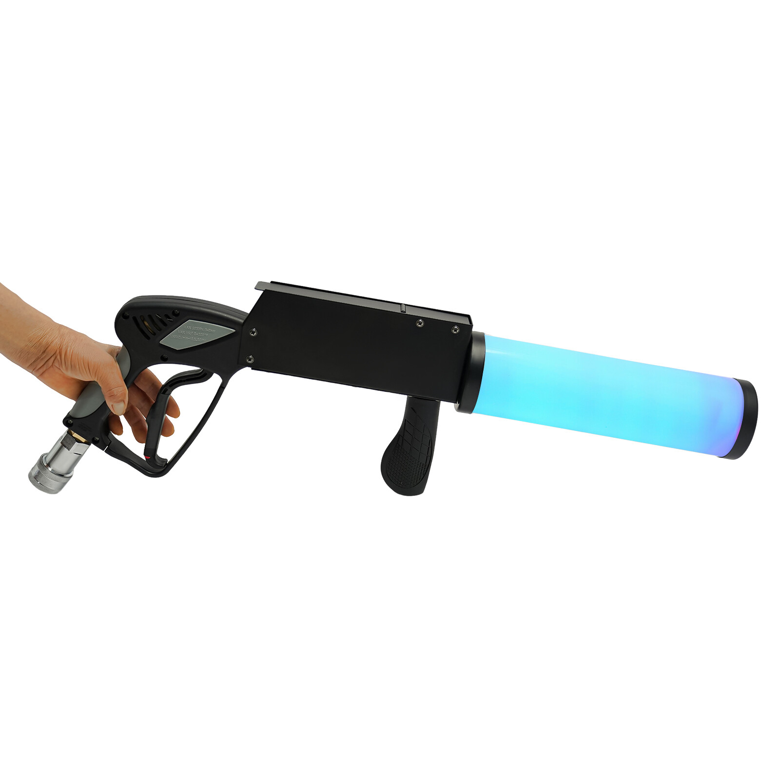 Handheld Fog Gun LED CO2 Fog Cannon Special Effects Fog Machine Gun Party Bar DJ