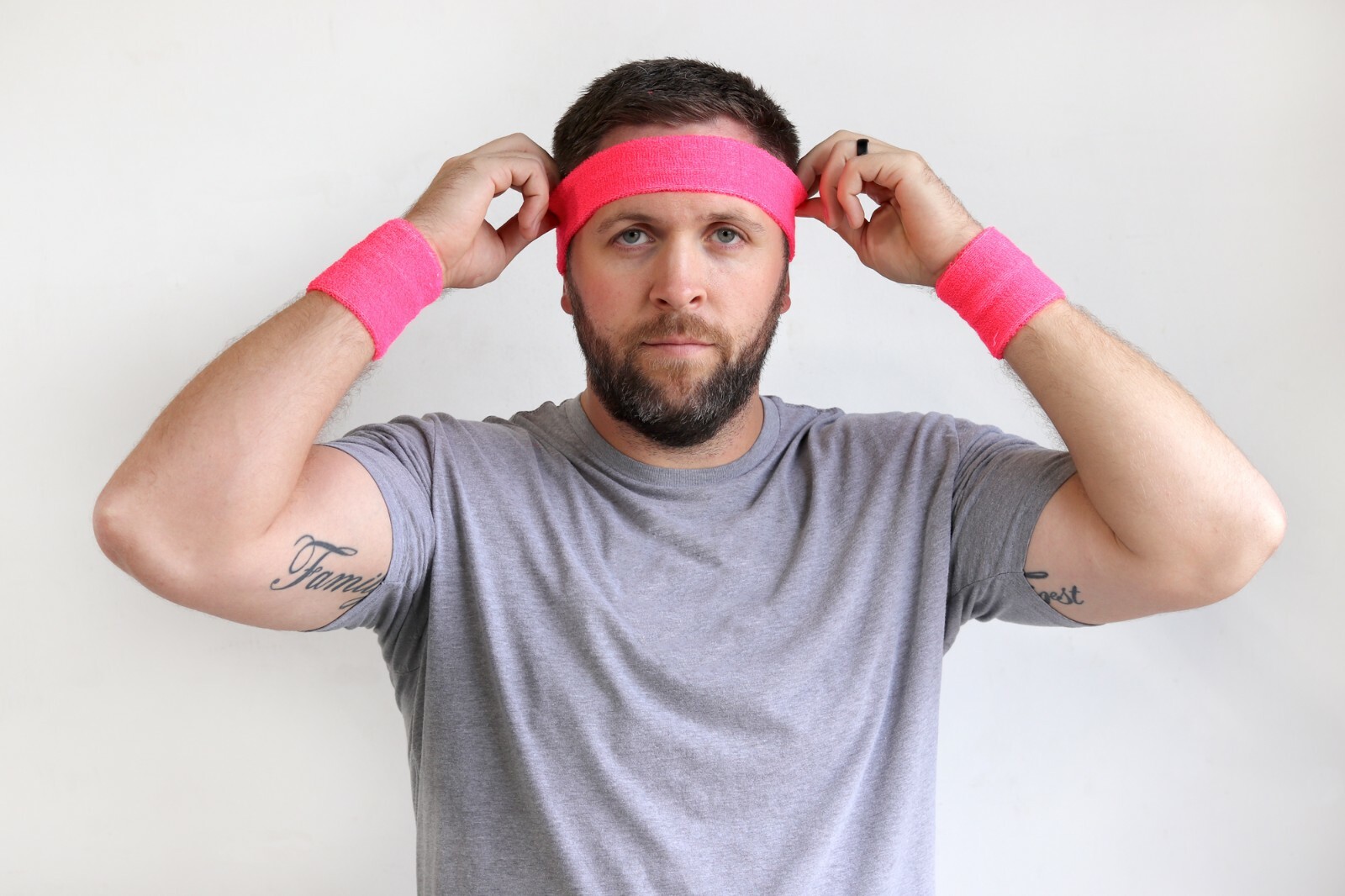 Sweatband Set Exercise Headband Wristbands Workout Head Wrist Sweat Band