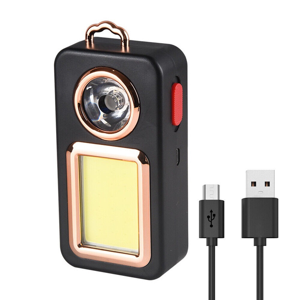 Plastic Portable Camping Lantern LED Rechargeable Flashlight with Sliding Switch