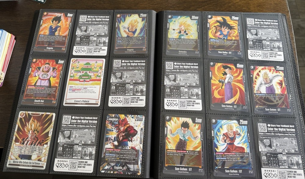 Dragón Ball Dual Evolution Basic Binder, Over 100 Cards, Common, Uncommon, More.