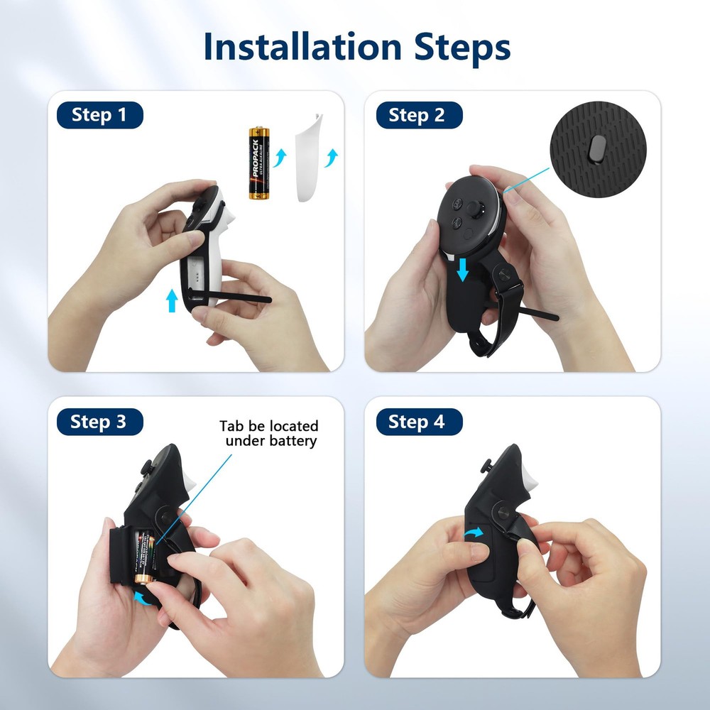AMVR Upgraded Controller Grips Cover Compatible with Meta/Oculus Quest 3S/Que...