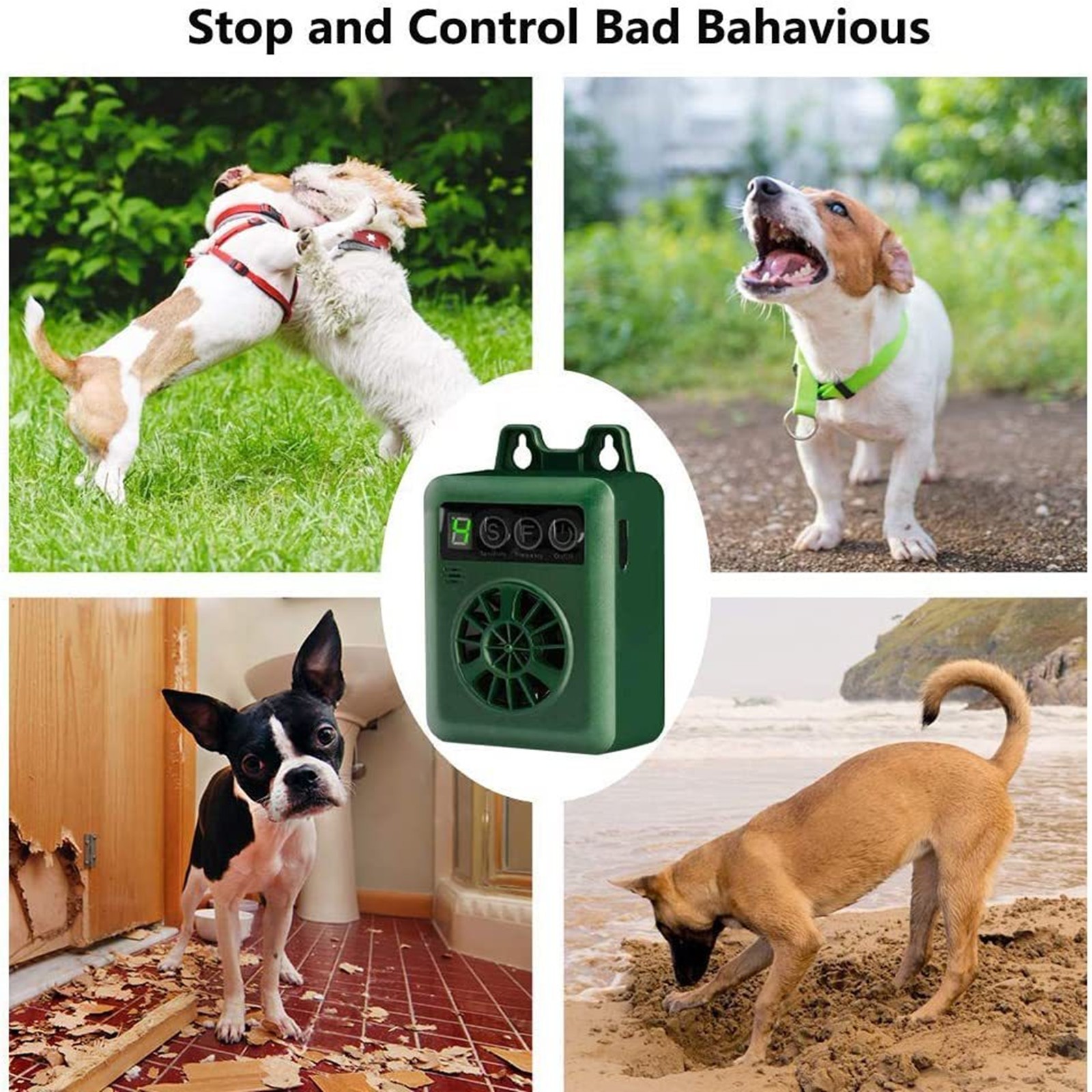 Rechargeable Ultrasonic Pet Anti Barking Device Dog Bark Control Repeller Tool